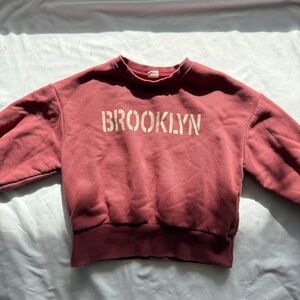 Brooklyn Burgundy Slouchy Sweatshirt